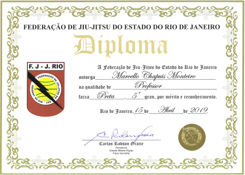 5th Degree Rio Diploma