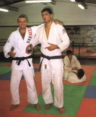 Rodrigo Nogueira (Minotauro) with his friend Marcello C. Monteiro.
