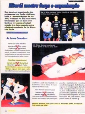 This report was in the "Tatame Magazine" showing one of Marcello's great fights.