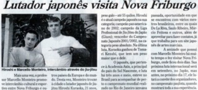 Japanese fighter visits Nova Friburgo (Rio de Janeiro)